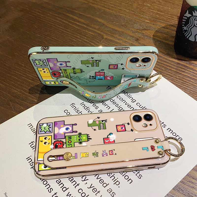 Ốp Điện Thoại Họa Tiết Hoạt Hình Tetris Mạ Điện Chống Sốc Kèm Dây Đeo Cho TECNO POVA 2