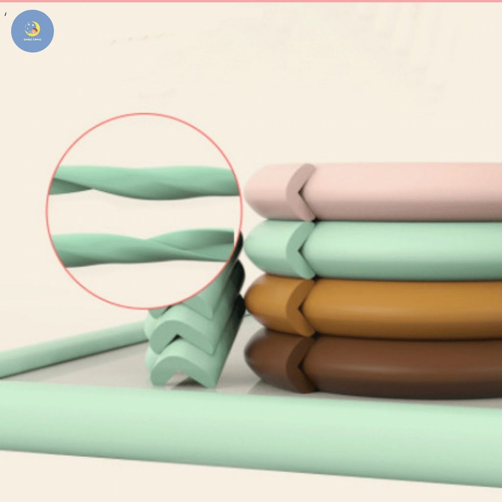 Cuộn Dây Xốp PE 2 Mét Dầy 0,8 Và 1,2cm Che Tường, Miếng Cao Su Bịt Góc, Bọc Dán Cạnh Bàn, Thành Giường - Chống Va Đập Bé