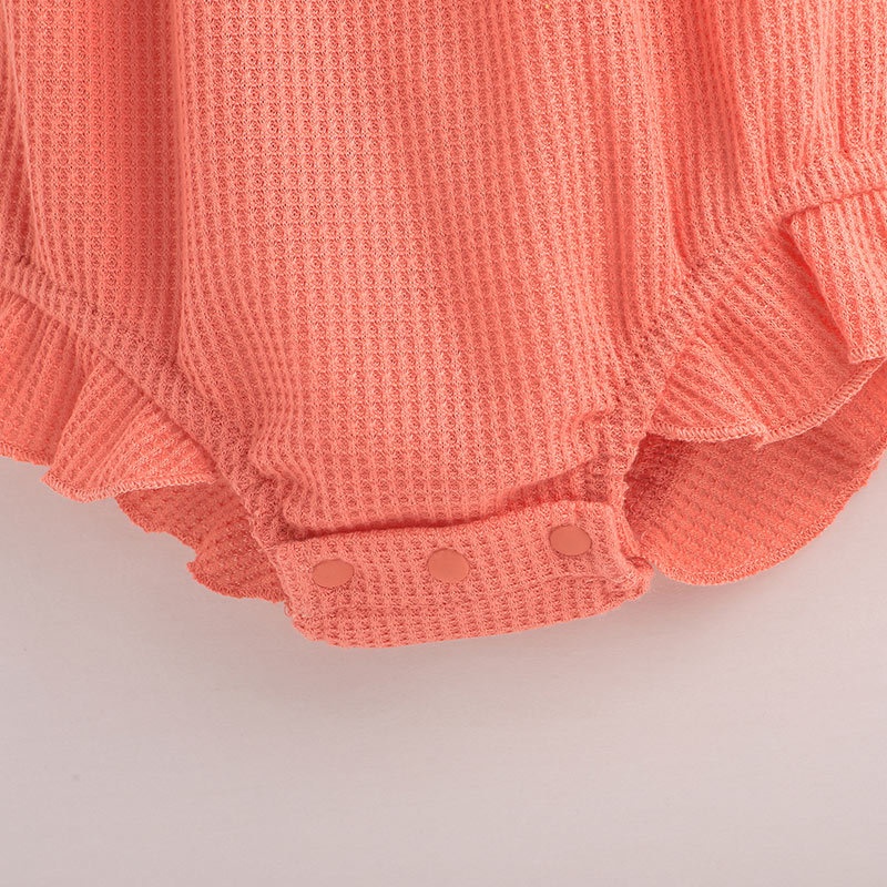Body Hai Dây Màu Hồng Cho Bé Gái Sơ Sinh 0-24 Tháng,Bodysuit Liền Thân Áo Liền Quần Cho Bé trẻ em