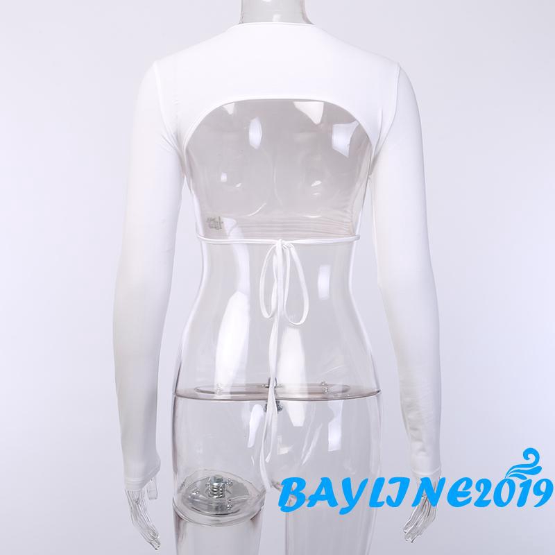Áo Thun Dài Tay Hở Lưng Cho Nữ