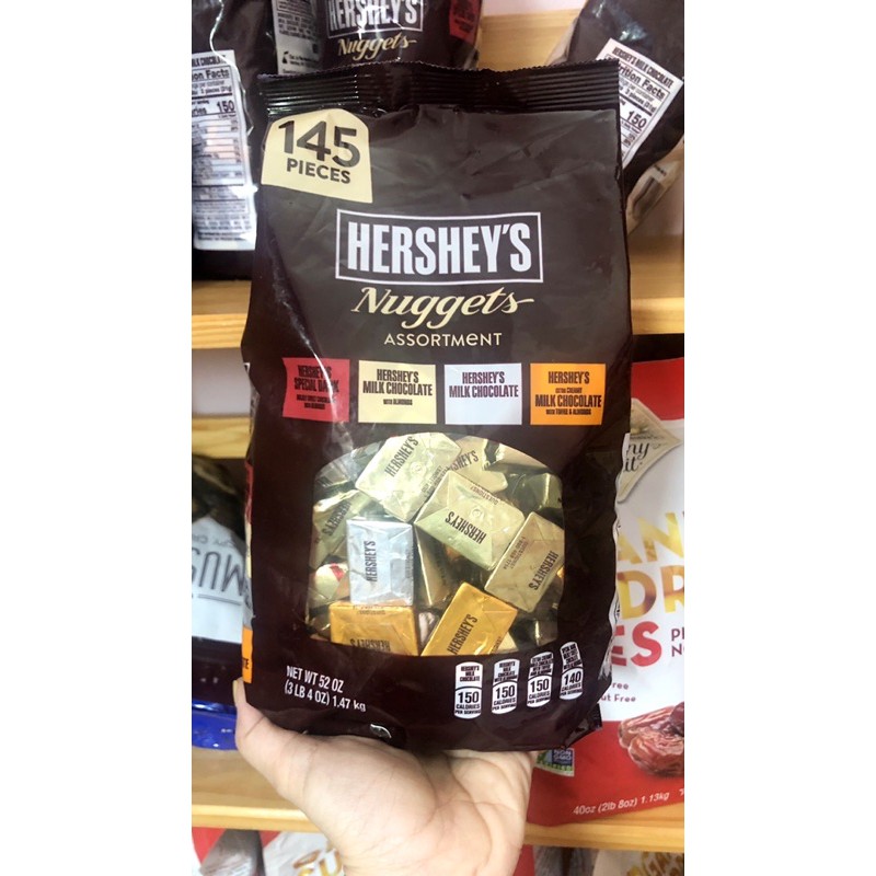 (tự nhập Mỹ , Air, có Bill) Socola Hershey’s nugget 1.47kg