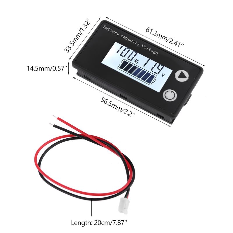Chỉ báo dung lượng pin Lithium Lifepo4 Dc 8v-100v