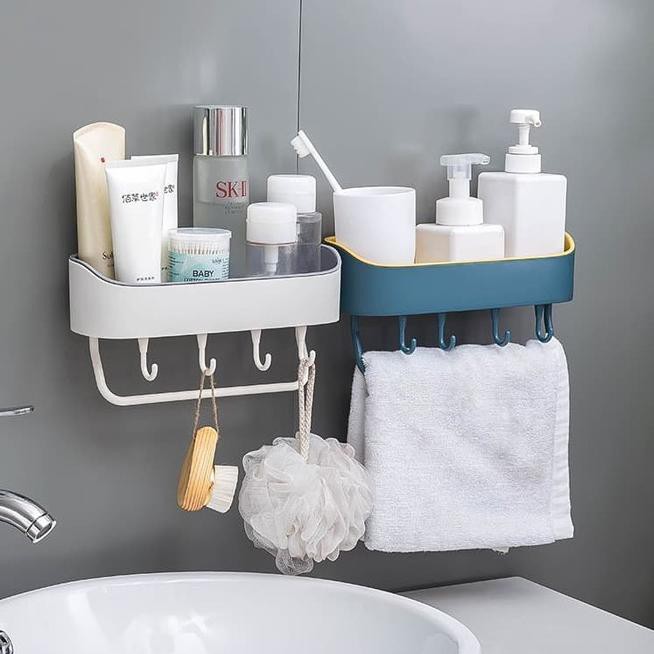 Kệ Đựng Gia Vị Hình Vuông Gắn Tường Tiện Dụng Cho Nhà Bếp / Nhà Tắm