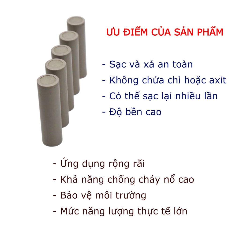 Cell pin li-ion 18650 2000 mAh xả 5C dung lượng chuẩn đóng pin máy khoan, sạc dự phòng, xe điện...