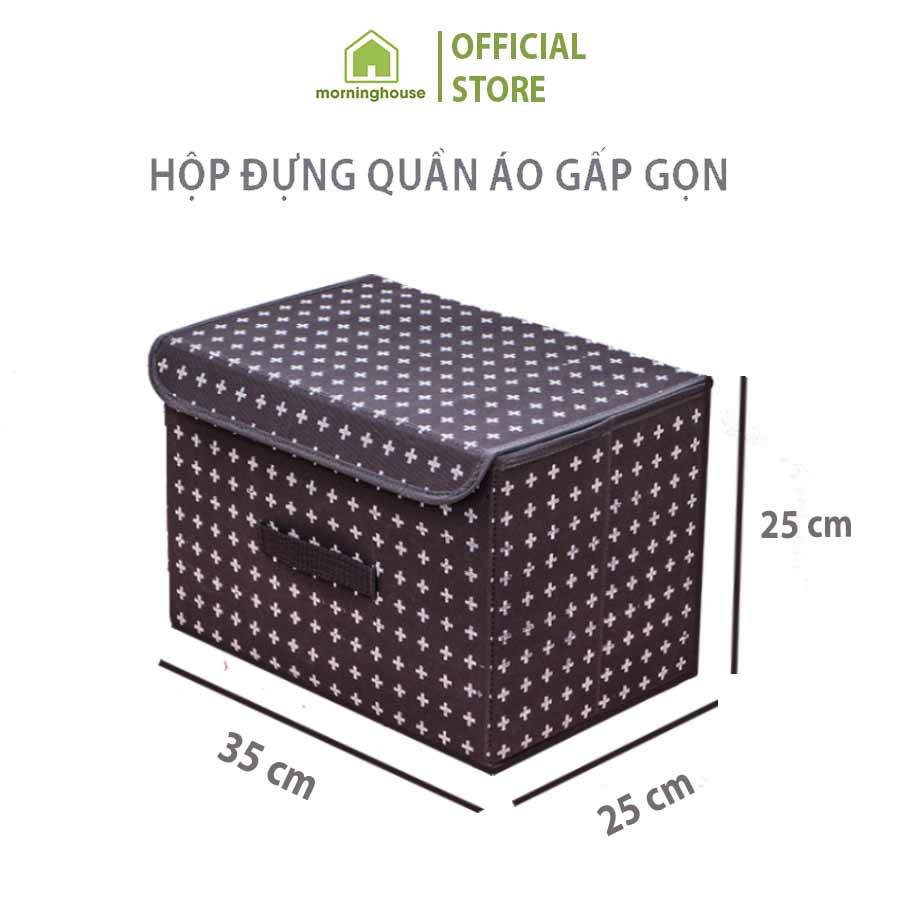 Hộp đựng quần áo gấp gọn Morning House có nắp- Size M