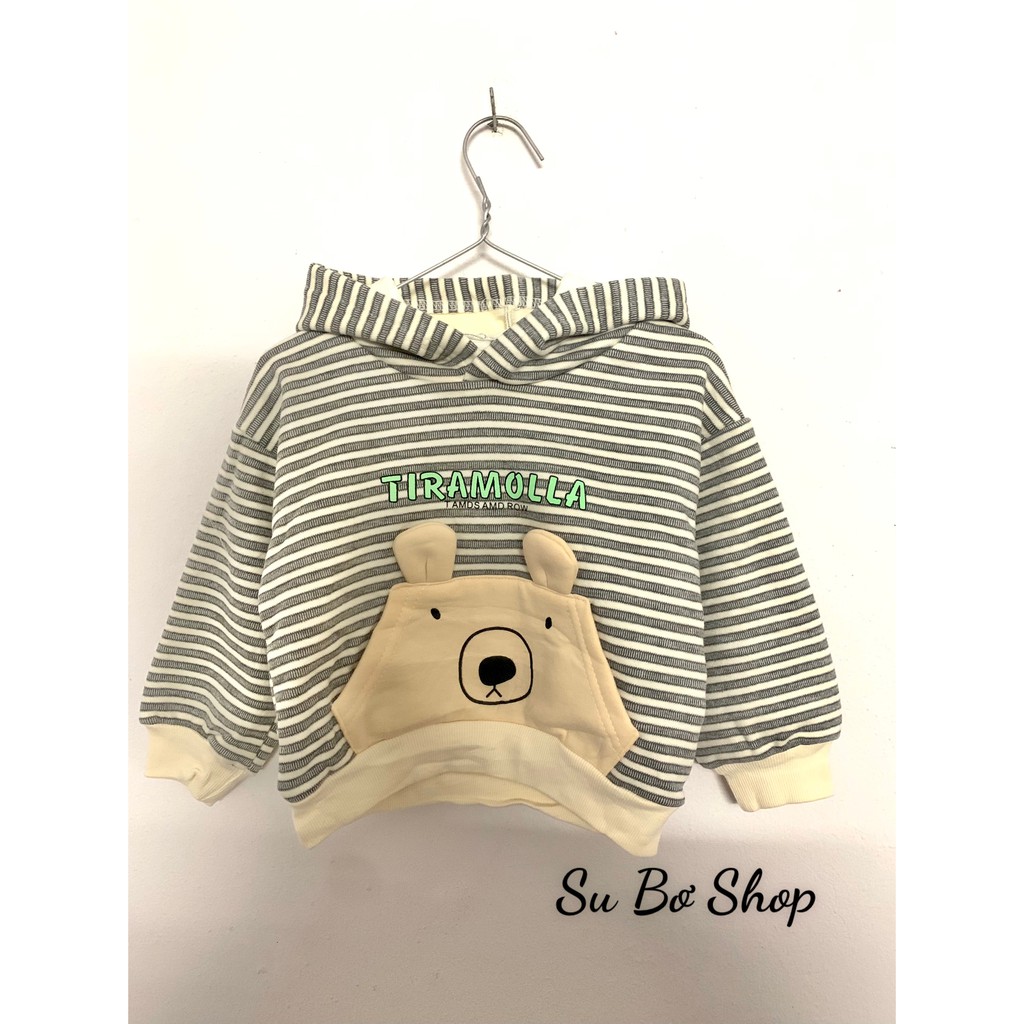 Áo Hoodie Cho Bé Trai, có mũ, nỉ bông lót lông mịn đẹp