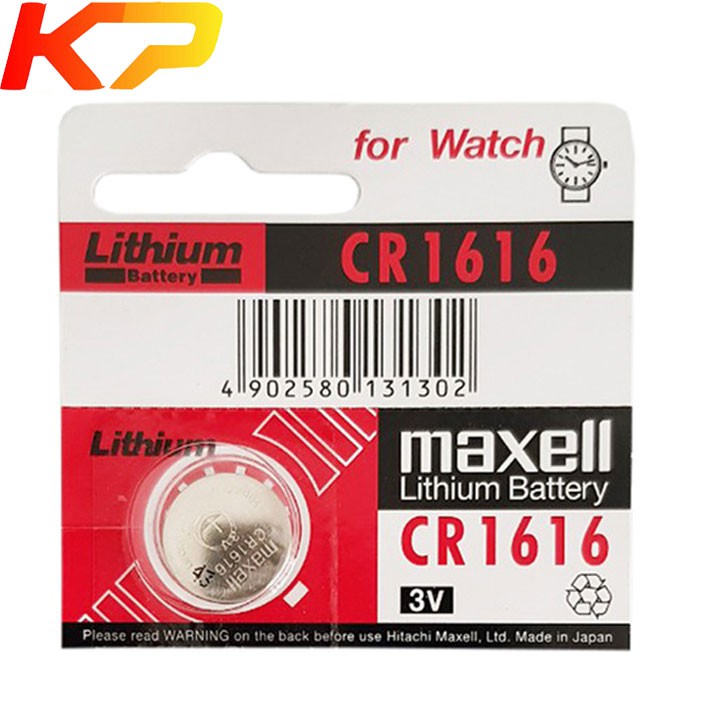 Pin CR1616 Maxell lithium 3V.