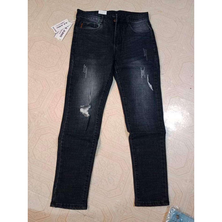 Quần jean nam dài K9037 mẫu wash rách nhẹ màu đen phong cách trẻ trung năng động – Shop jean sỉ lẻ