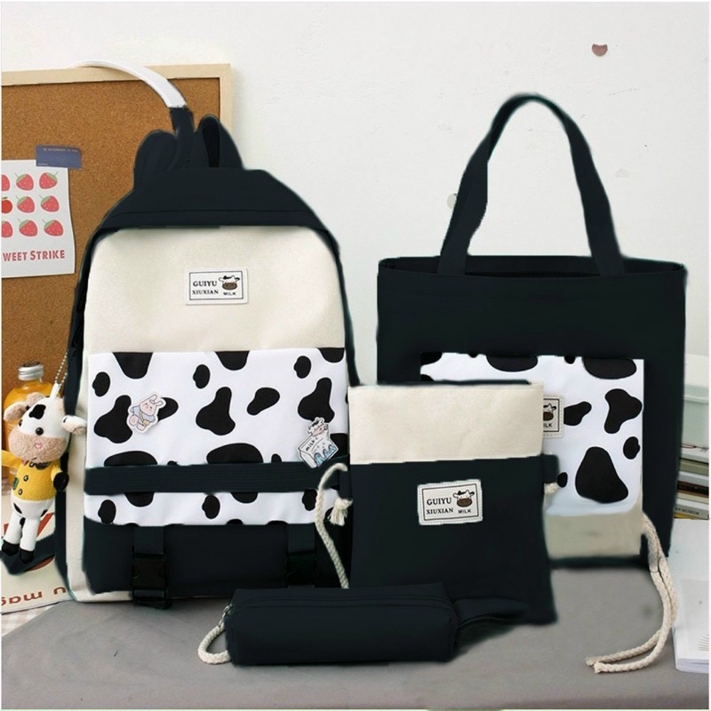 Set balo 4 món bò sữa