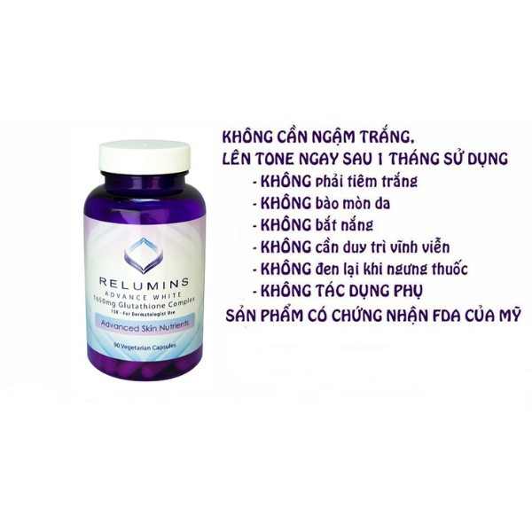 Viên Uống Trắng Da Relumins Advance White 1650mg Nhập Khẩu Mỹ | BigBuy360 - bigbuy360.vn