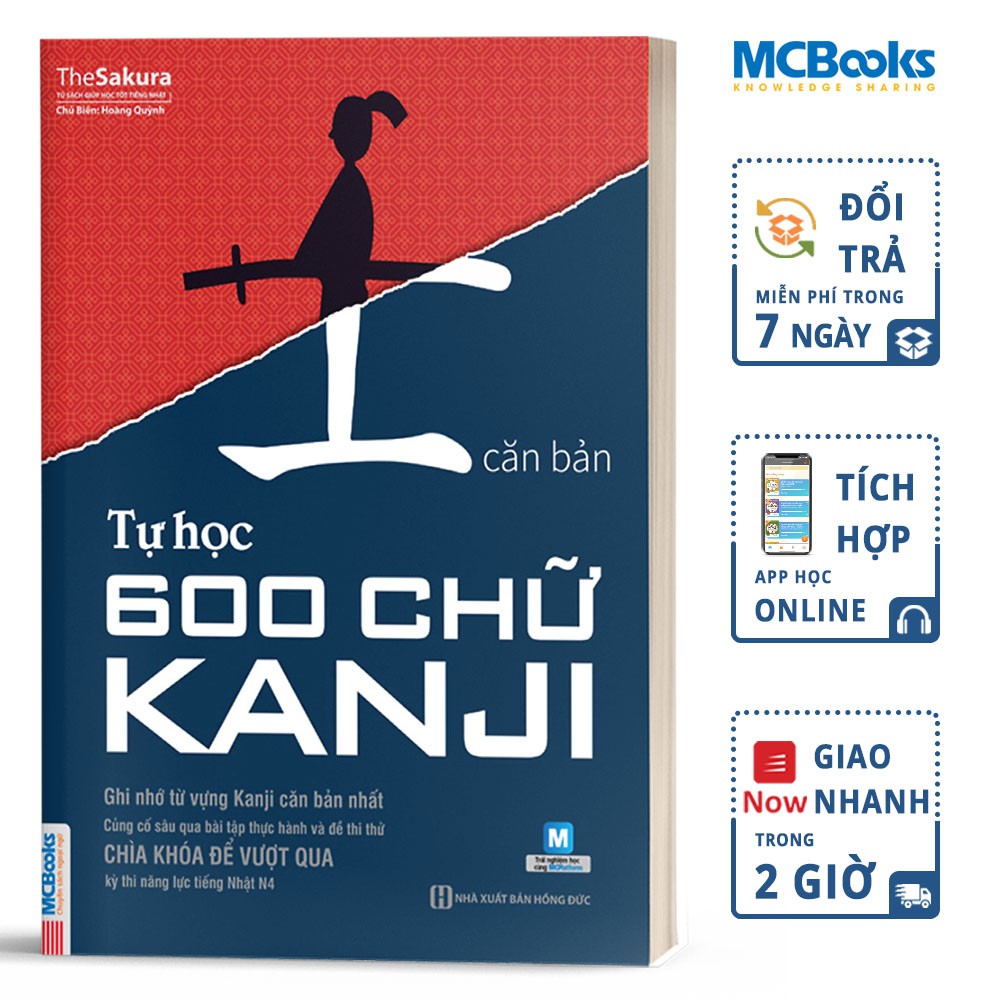 Sách - Tự Học 600 Chữ Kanji Căn Bản - Cho Người Học Cơ Bản