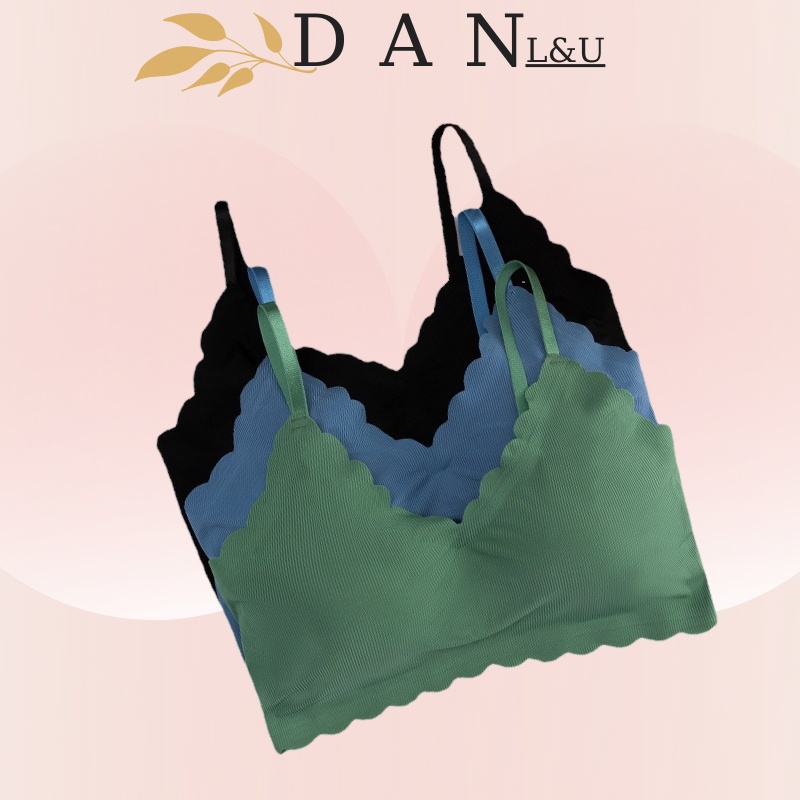 Áo Ngực Su 2 Dây Cài Sau Gân Tăm Chất Mát Lịm Quyến Rũ DAN L&amp;U 2035