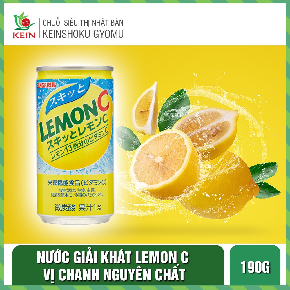 Nước giải khát chanh tươi nguyên chất Lemon C - Hàng nội địa Nhật Bản