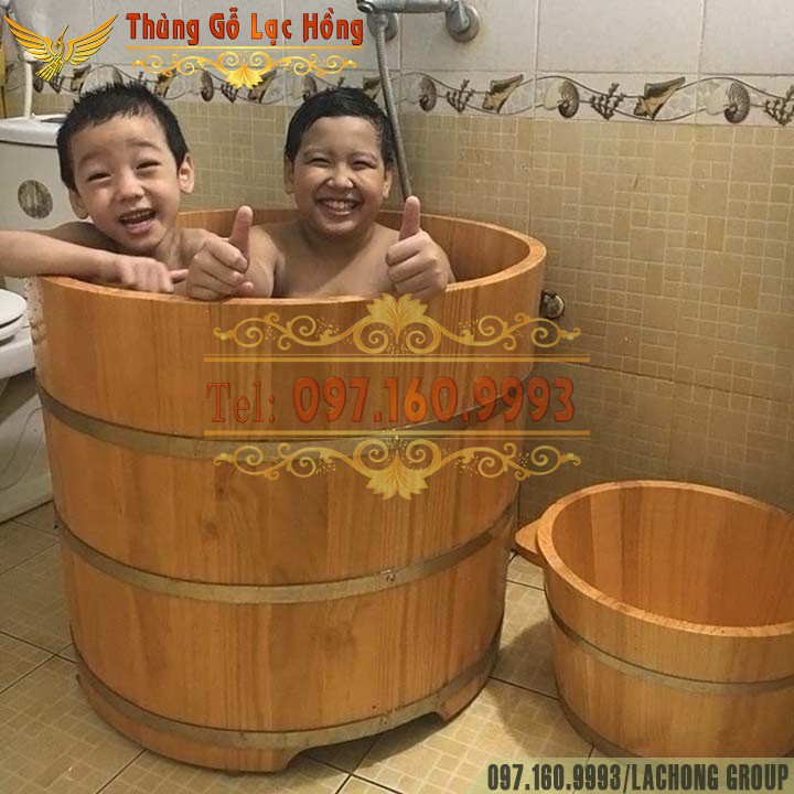 Bồn Tắm Tròn Gỗ Thông Nhập Khẩu | BigBuy360 - bigbuy360.vn