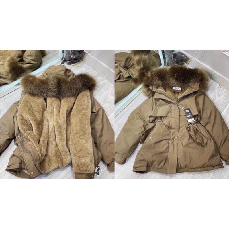 Áo Phao Parka Mã 818 Dây Rút Eo Lót Lông Dày Dặn Hàng Loại 1 Đủ Size