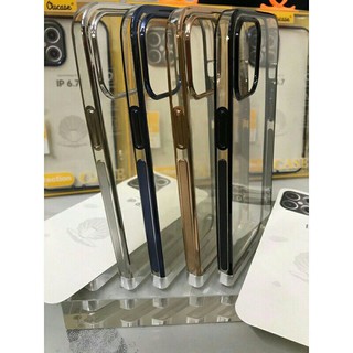 Ốp viền vuông Xi màu hãng Oucase Ip 12Pro Max/12Pro/12 (TPU dẻo)