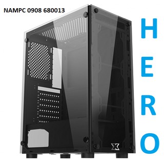 Vỏ case gaming: xigmatek hero, 2 mặt kính, atx