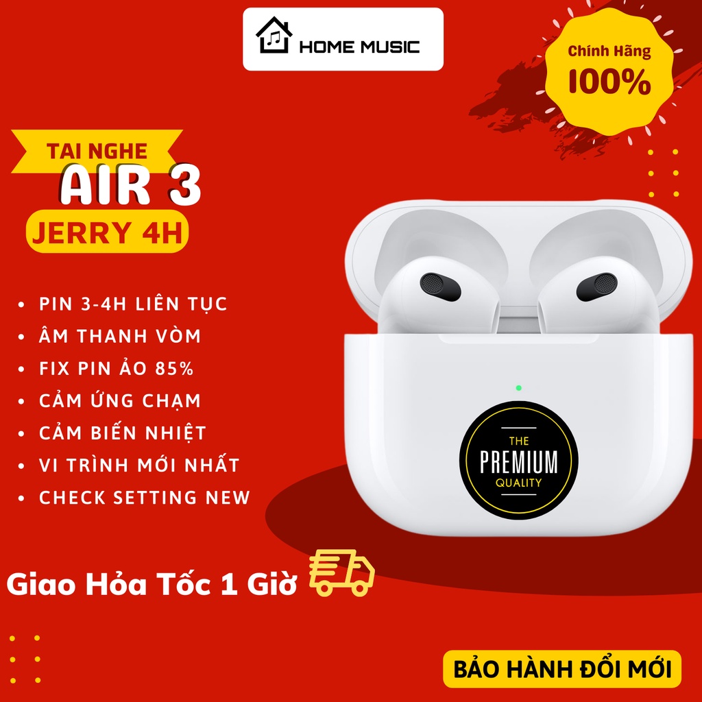 Tai Nghe Không Dây TWS Bluetooth AP3 Premium JL Âm Thanh Vòm Pin Trâu Đổi Tên - Định Vị - Check Setting Bảo Hành 1 Đổi 1