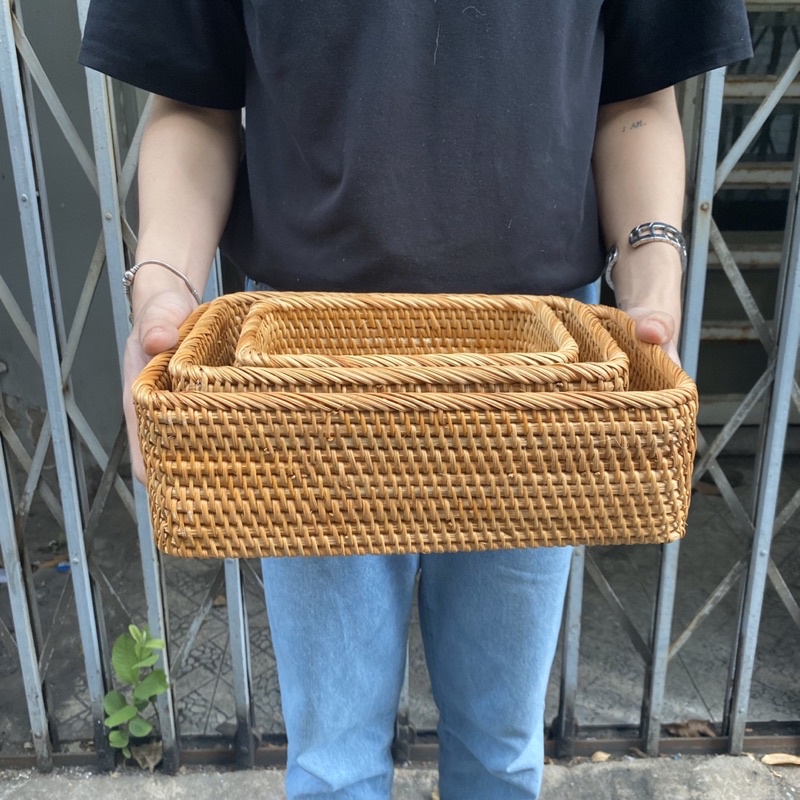 KHAY MÂY CHỮ NHẬT 3 SIZE