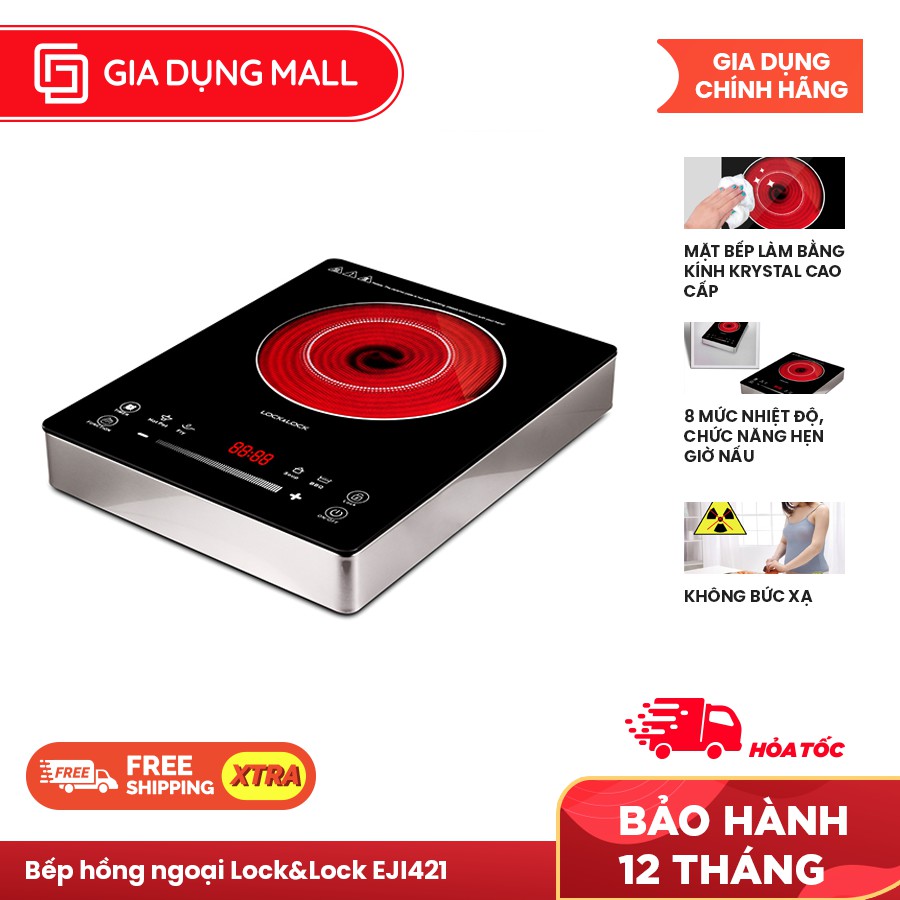 Bếp Hồng Ngoại Lock&amp;Lock EJI421 (2000W) - BH 12 tháng - Hàng Chính Hãng