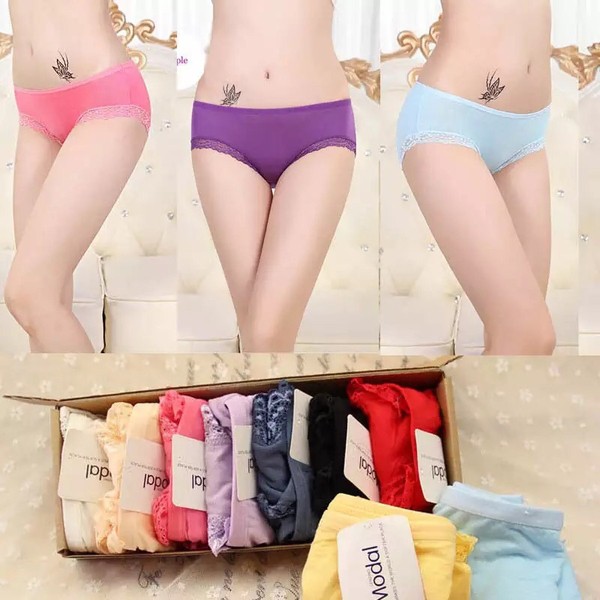 Combo 10 Quần Lót Modal Cotton Pha Ren Siêu Đẹp