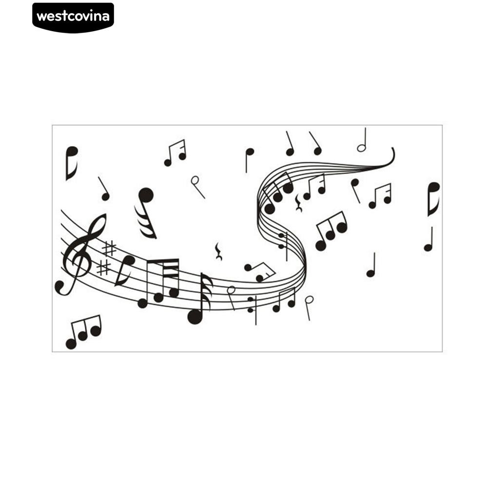 Sticker dán tường hình nốt nhạc và ký hiệu dùng để trang trí nhà