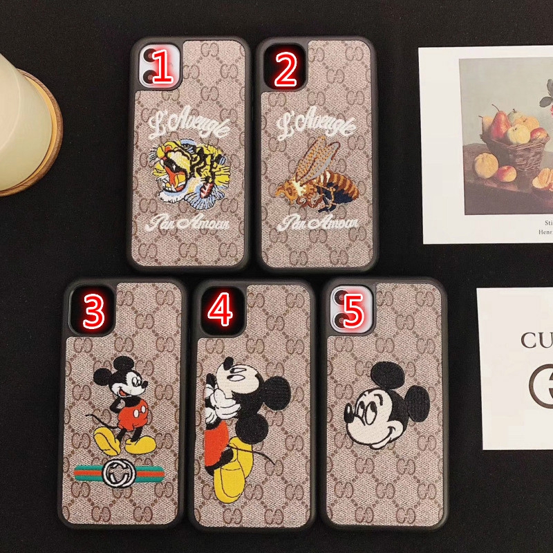 Gucci GUCCI Bao da điện thoại thêu hình hoạt hình Disney cho iPhone11