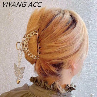 [Ảnh Thật]Kẹp Tóc Con Bướm Kim Loại Phong Cách Hàn Quốc