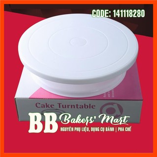 Bàn xoay nhựa Trắng THẤP - 28cm