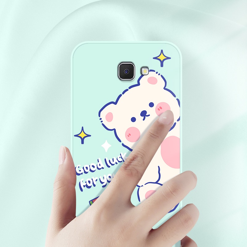 Ốp Lưng TPU Silicone HọA TiếT HìNh Chú GấU Dễ Thương Cho Samsung Galaxy J4 + J4 Plus J6 J7 Prime