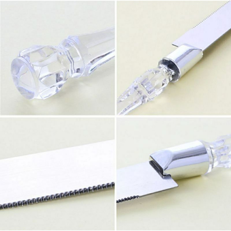 Set dao cắt và xúc bánh kem chất liệu inox dùng trong đám cưới, sinh nhật, quay phim chụp hình