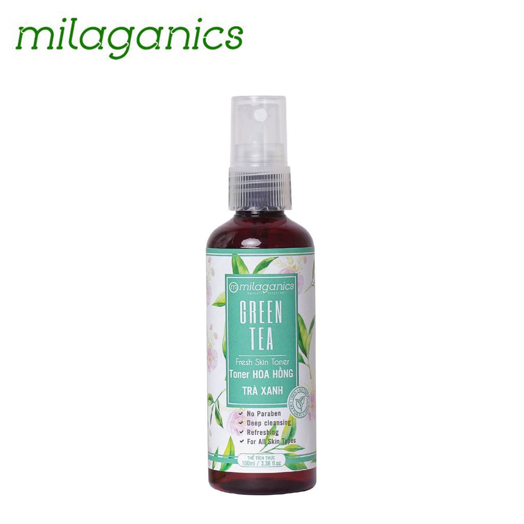 TONER HOA HỒNG TRÀ XANH MILAGANICS 100ML