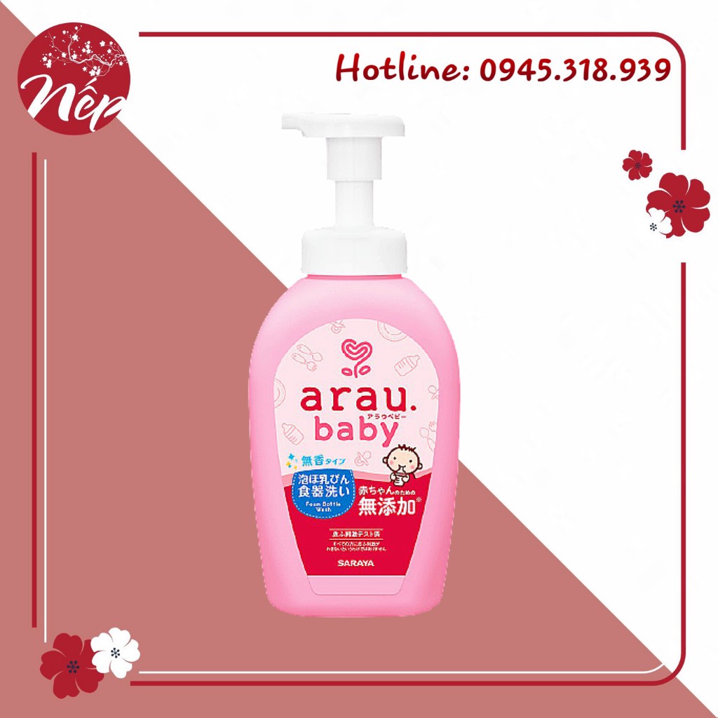 [MẪU MỚI] NƯỚC RỬA BÌNH SỮA ARAU (500ML)