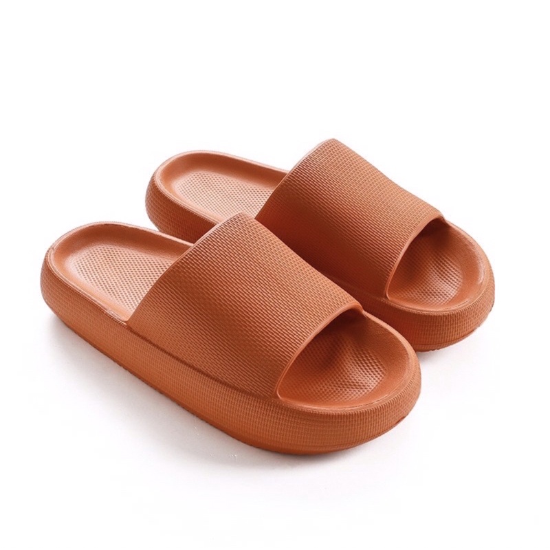 Dép quai ngang unisex, dép bánh mì độn đế 4 màu full size 36-39