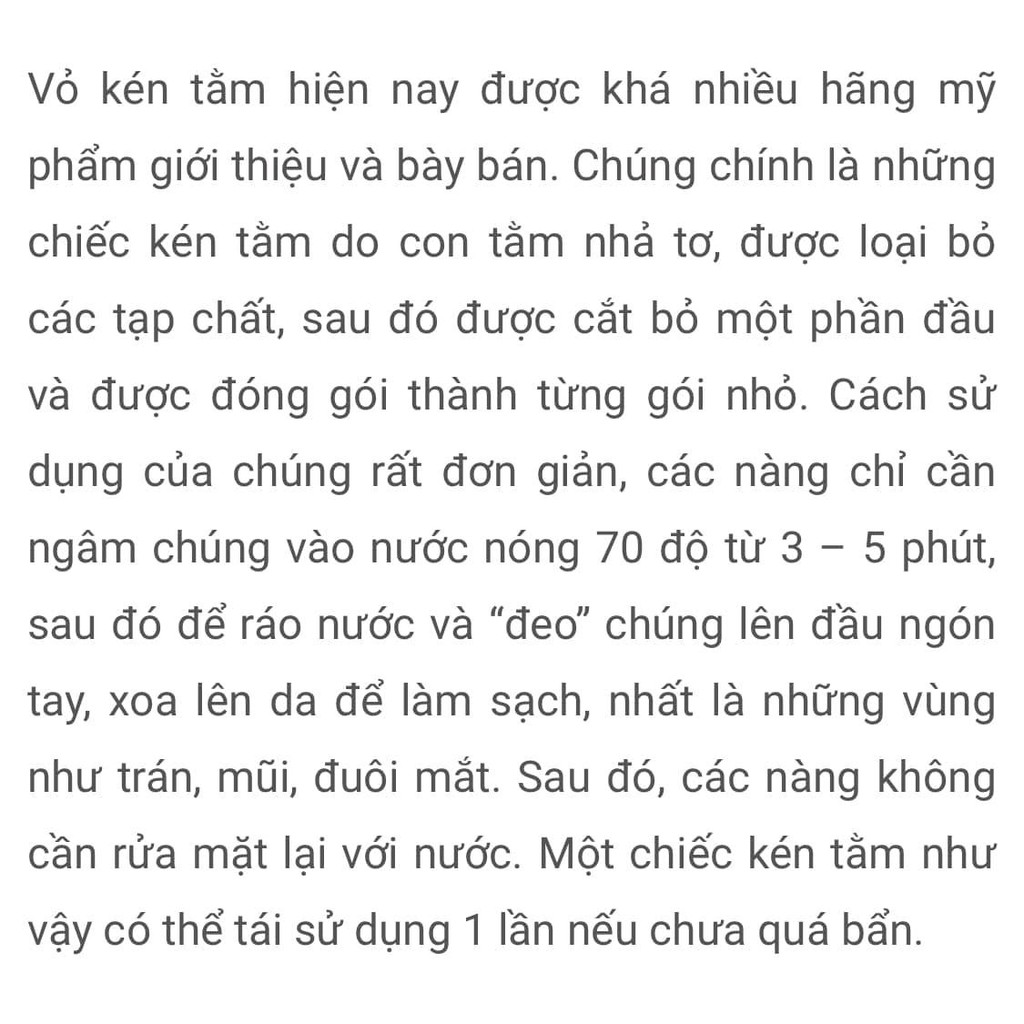 Kén Tơ Tằm Sạch rửa mặt tẩy tế bào chết, massage dưỡng mềm mịn da, 100% thiên nhiên chất lượng cao