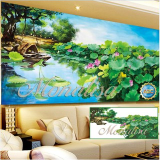 Tranh đính đá Đầm sen Y8059