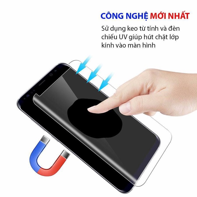 CƯỜNG LỰC FULL KEO UV NANO Cho S7Edge, S8, S8_Plus, Note_8, Note9, S9, S9_Plus