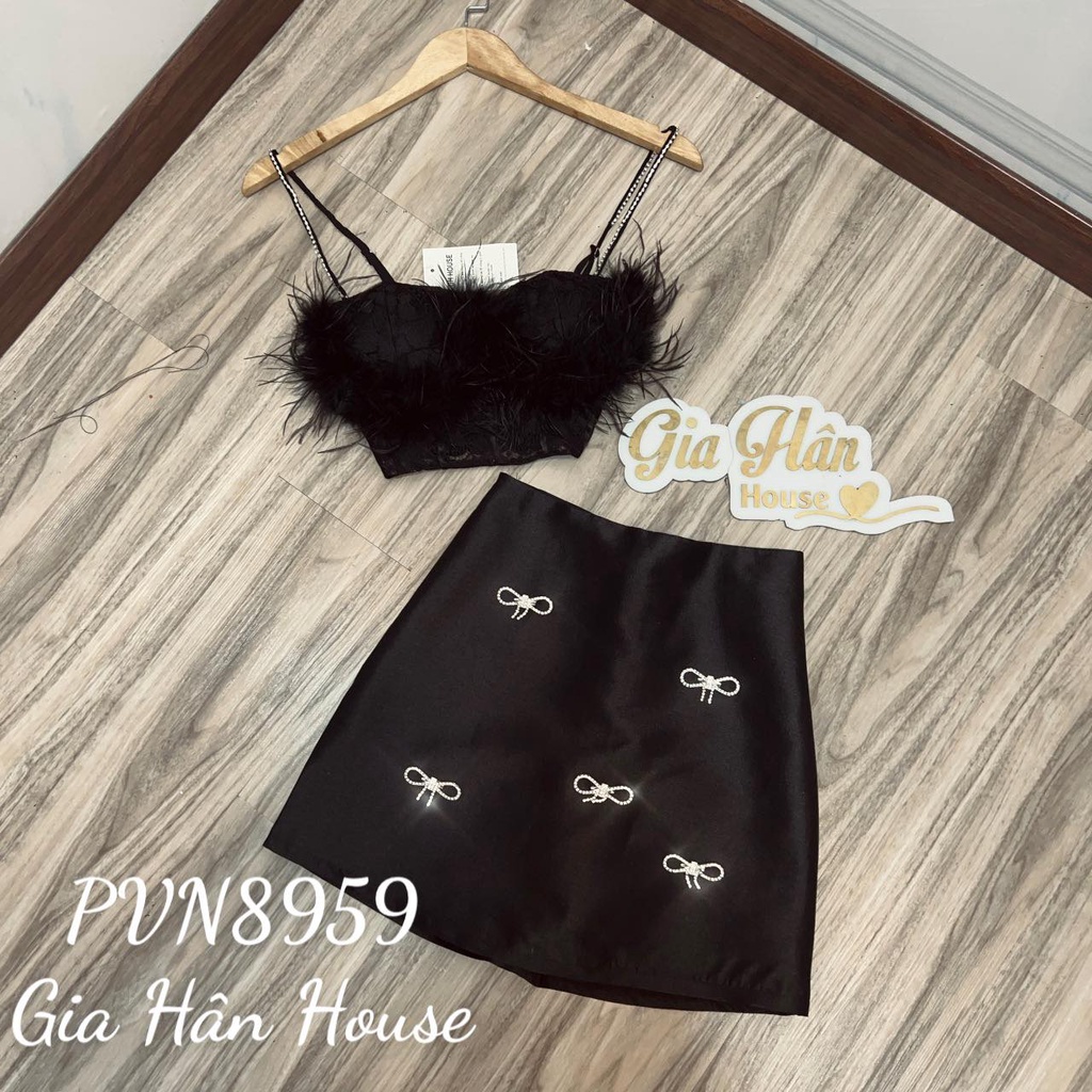 Bộ up ren lông + nơ