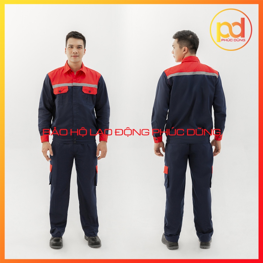 Bộ quần áo bảo hộ lao động nam kiểu dáng Hàn Quốc giá rẻ, thấm hút mồ hôi, thời trang, tiện lợi