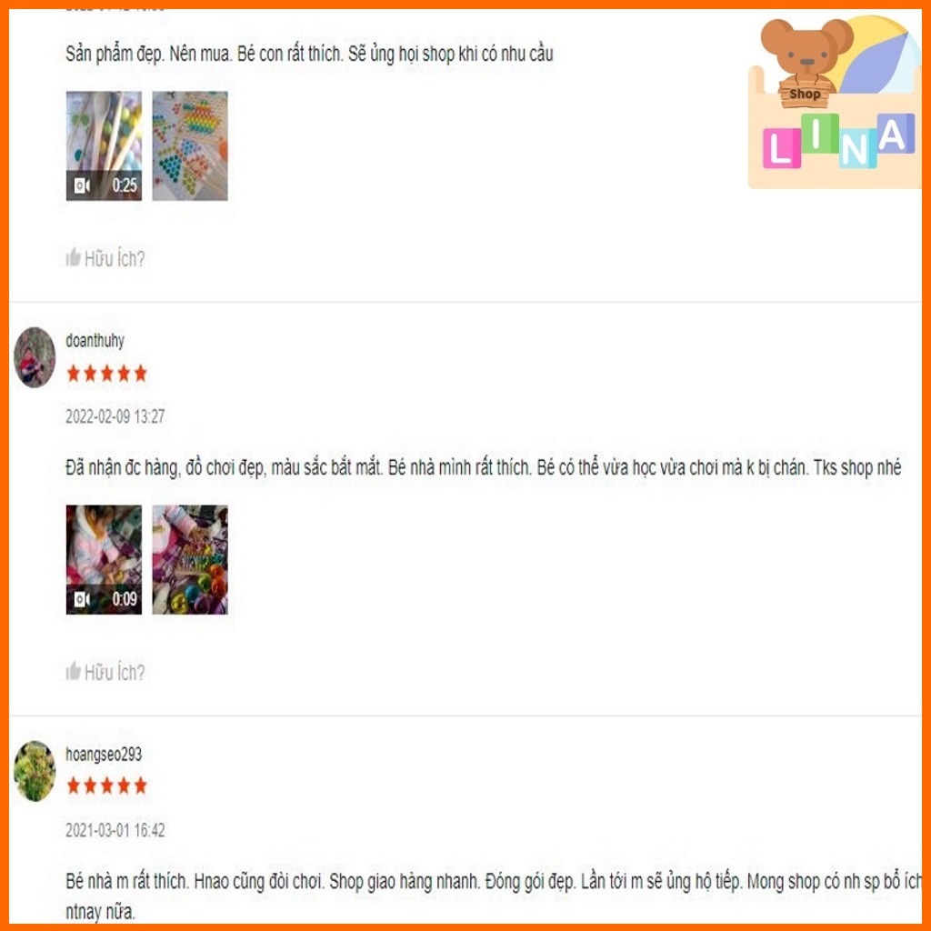 Đồ Chơi Gắp Bi Gỗ Montessori, Bộ Gắp Hạt Kèm Bát Kích Thích Sáng Tạo Cho Bé