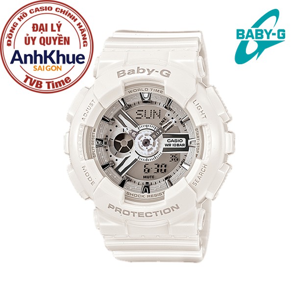 Đồng hồ nữ dây nhựa Casio Baby-G chính hãng Anh Khuê BA-110-7A3DR