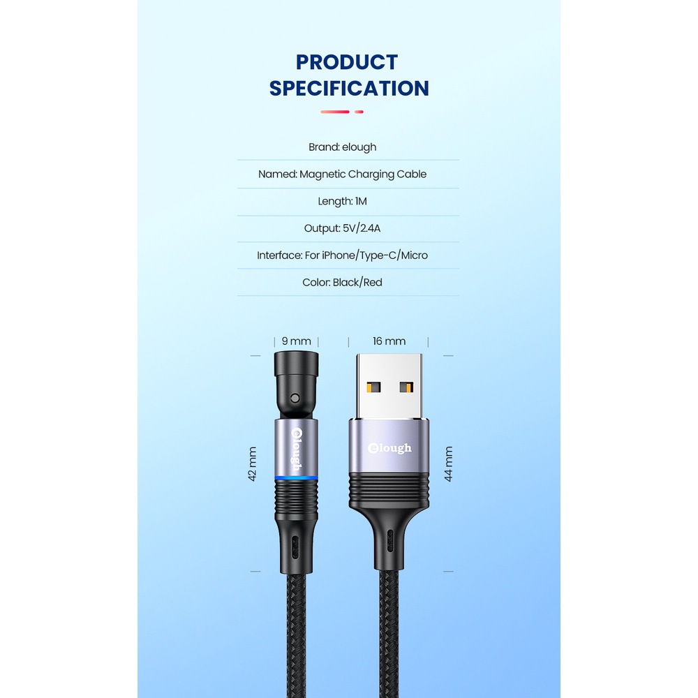 Dây Cáp Sạc Nhanh 2.4A Micro USB Type-C 540 Độ Chuyên Dụng Cho Samsung Xiaomi