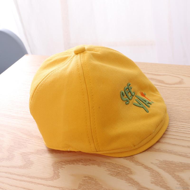 Nón beret in chữ phong cách hợp thời trang đáng yêu cho bé