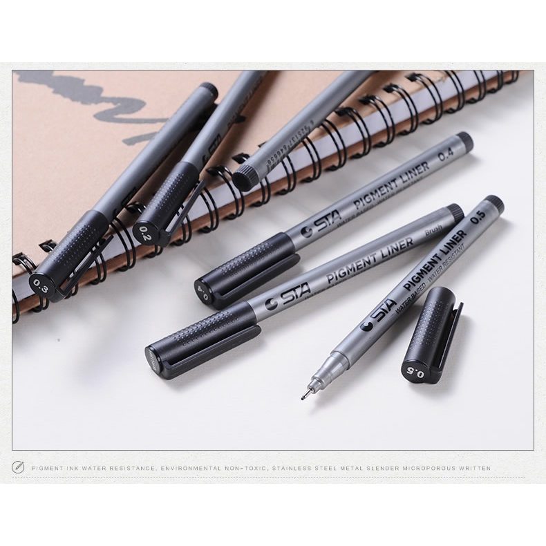 Bút Lẻ STA Vẽ Nét Mỹ Thuật  có 9 size ngòi - A26