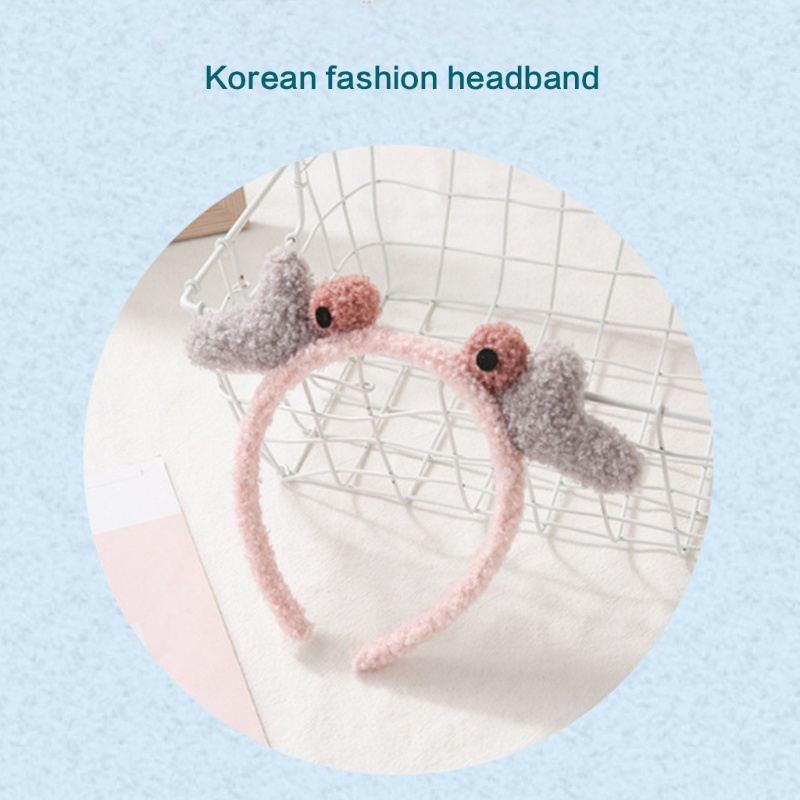 Băng Đô Cài Tóc Rửa Mặt / Trang Điểm Hình Sừng Hươu Bằng Vải Bông Mềm Mại Dùng Hóa Trang / Chụp