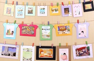 Set 10 kẹp ảnh gỗ kèm dây