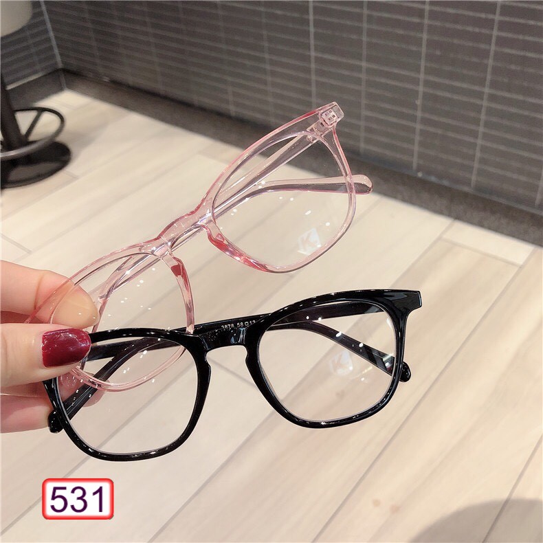 MẮT KÍNH GỌNG CẬN FORM VUÔNG 531 NỬA GỌNG CÓ VẠCH HOT TREND | BigBuy360 - bigbuy360.vn