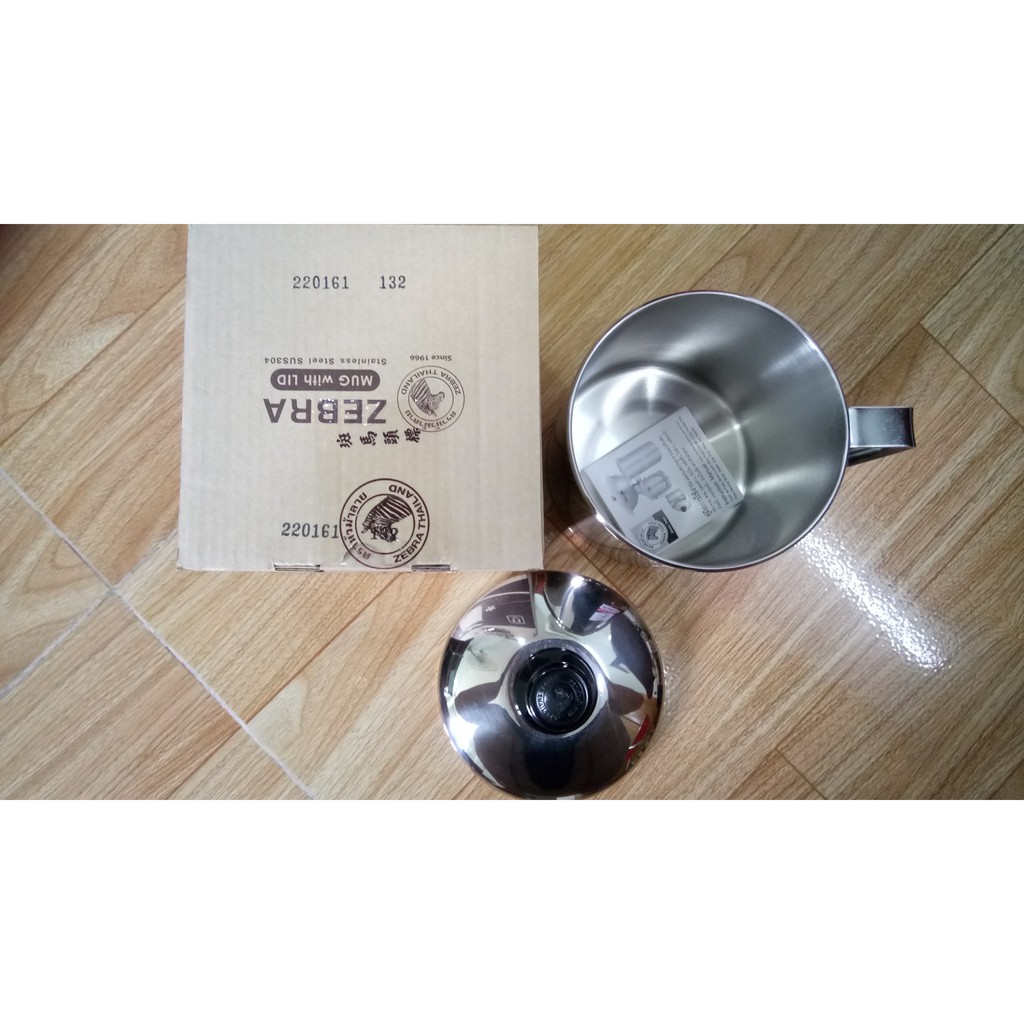 Ca Inox 304 có nắp đậy size 11 - Zebra - 1000ml