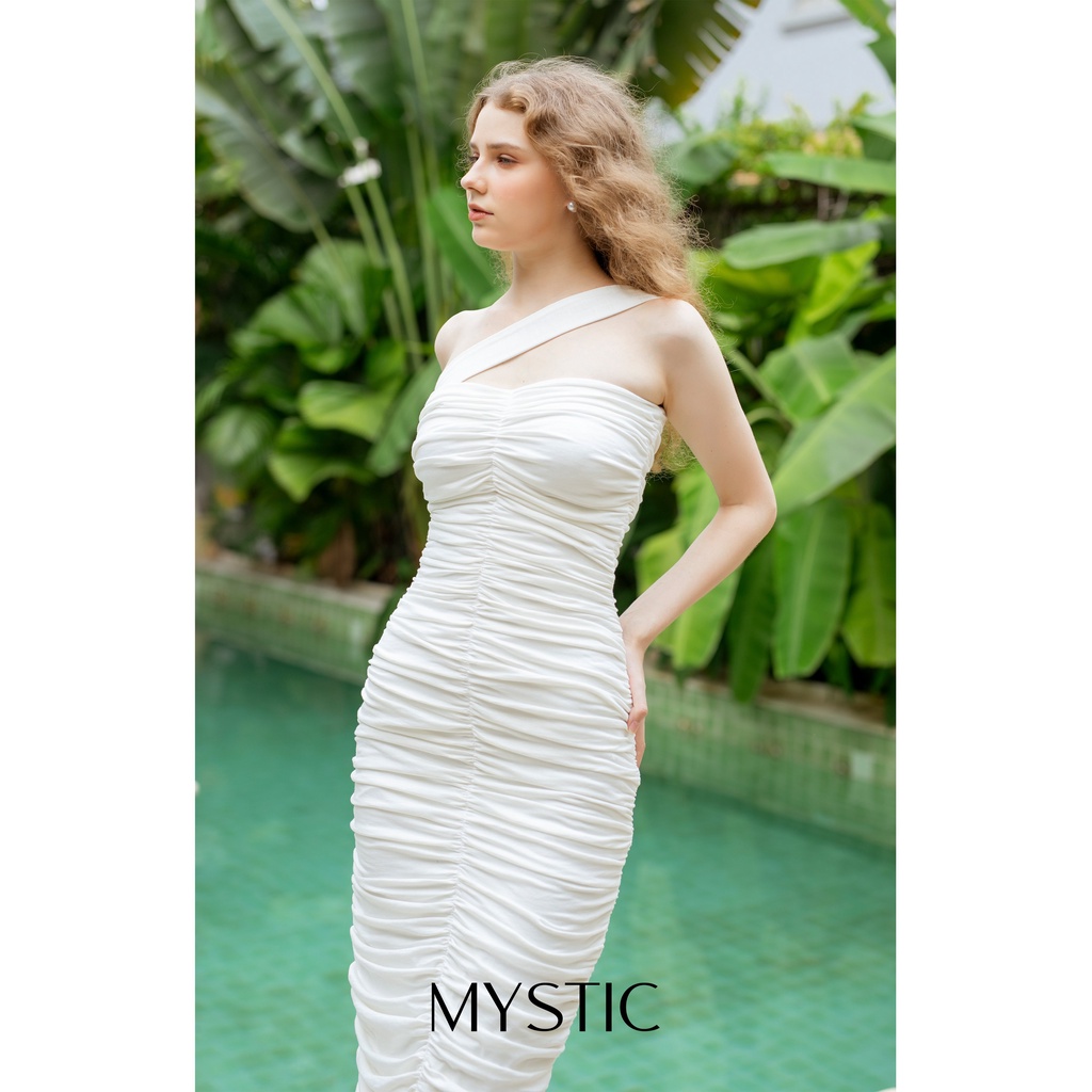 Đầm body cúp ngực trắng thiết kế Mysticcollection ĐBT00020722