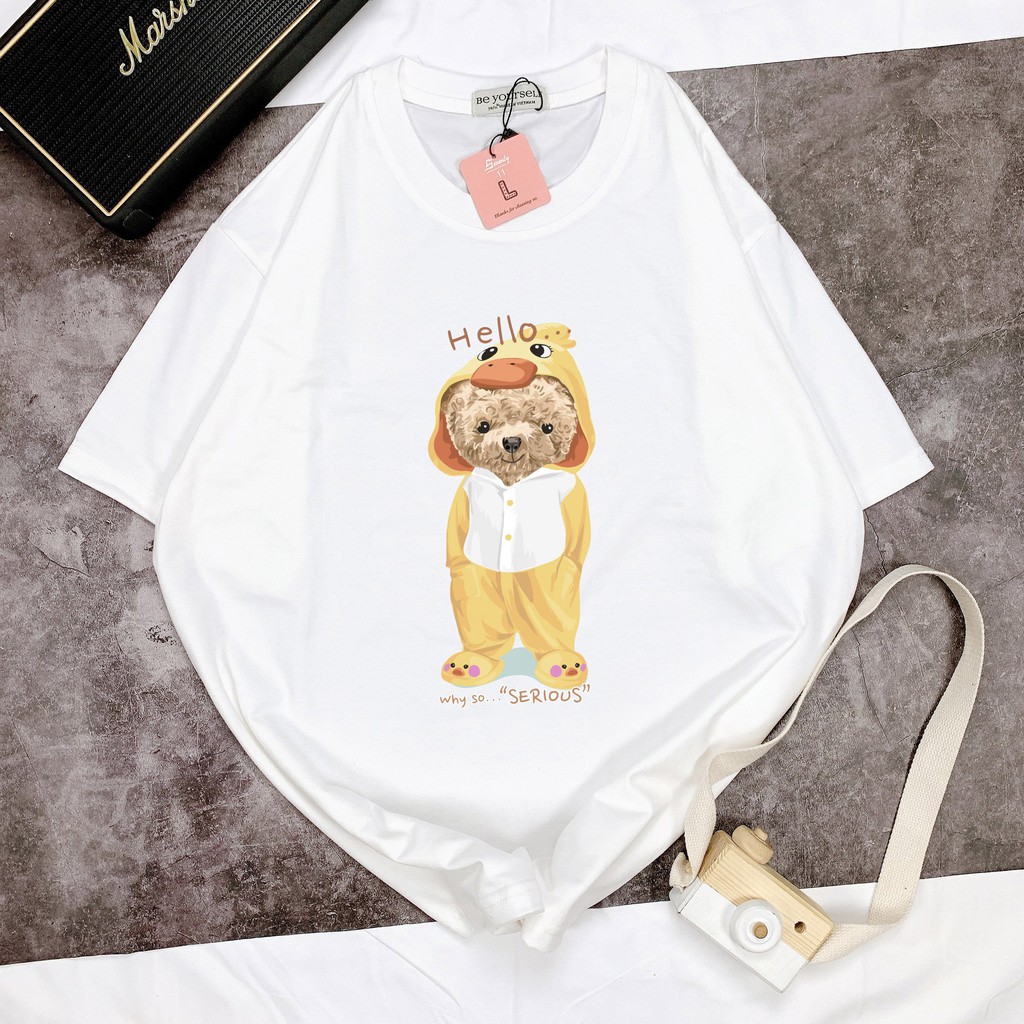 Áo thun unisex Be Yourself size M L XL - Gấu Vịt